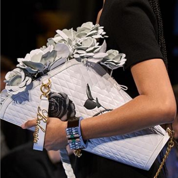 BALMAIN RARE ONE-OF-A-KIND SCULPTED LAMBSKIN LEATHER POLKADOT ROSE TOP - Picture 15 of 16